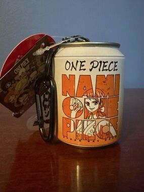 Onepiece Nami Orange White Can Keychain